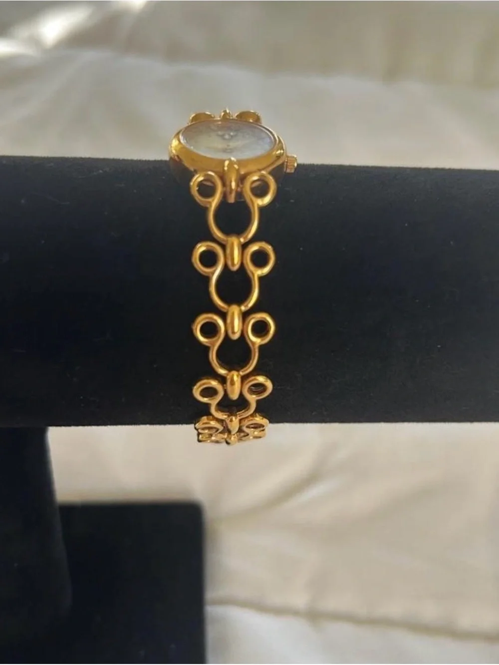 Disney Gold Tone Linked Bracelet Watch